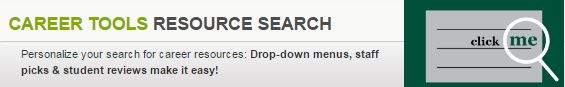 Use “Career Tools” to Personalize Career Resources