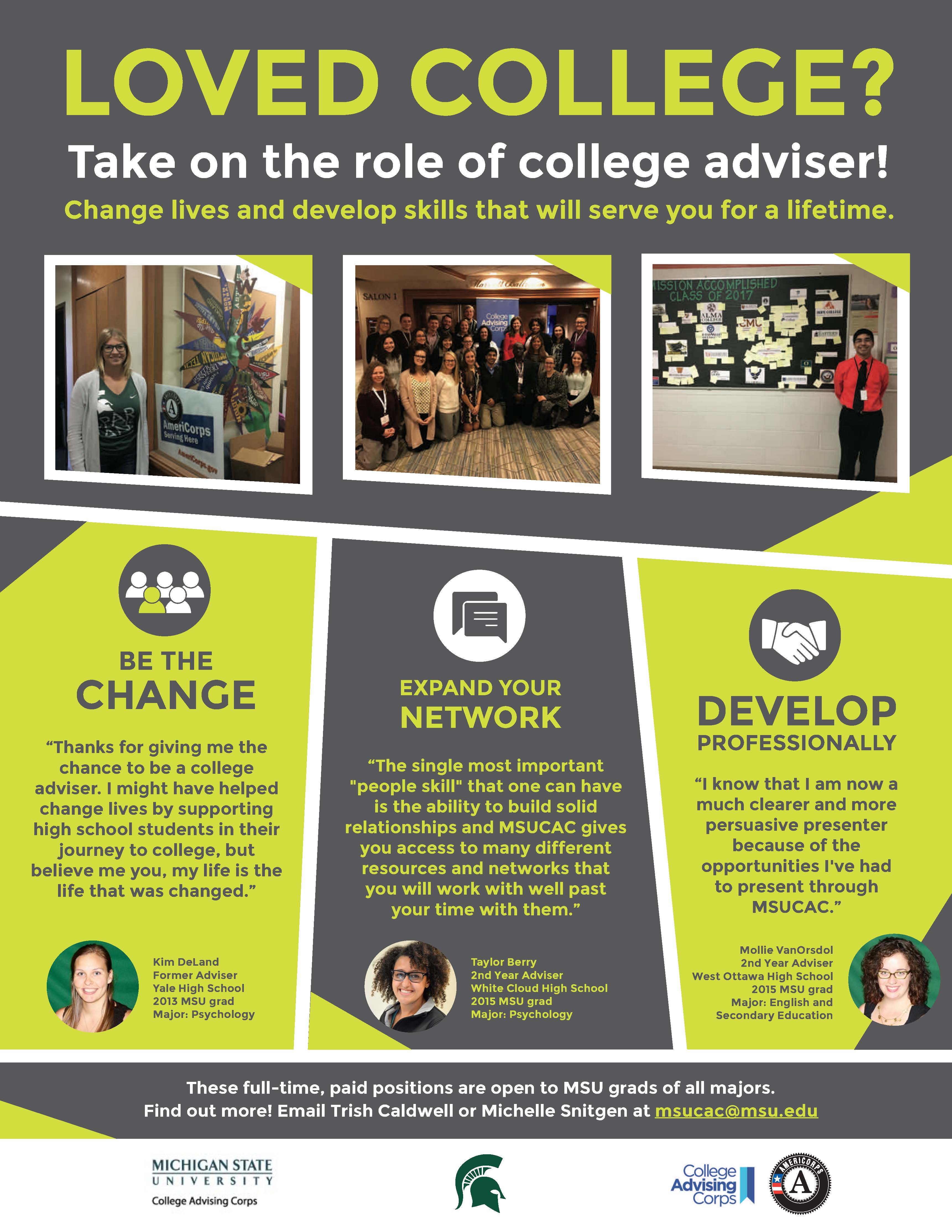 College Advising Corps – Possible Gap Year