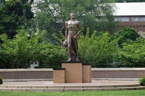 The "Sparty" statue on MSU's campus