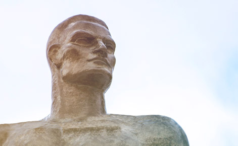 Spartan Statue close up
