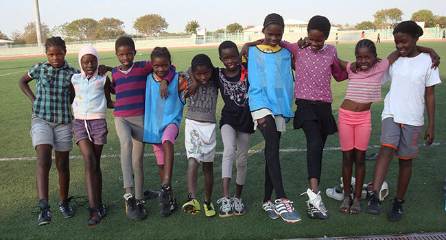 Children in Botswana during the College of Education's 2013 study trip for Ph.D. students. 