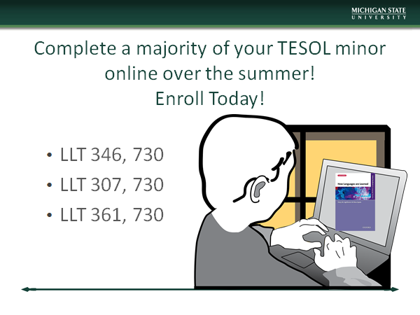 Take a look:  TESOL minor coursework online summer 2019!