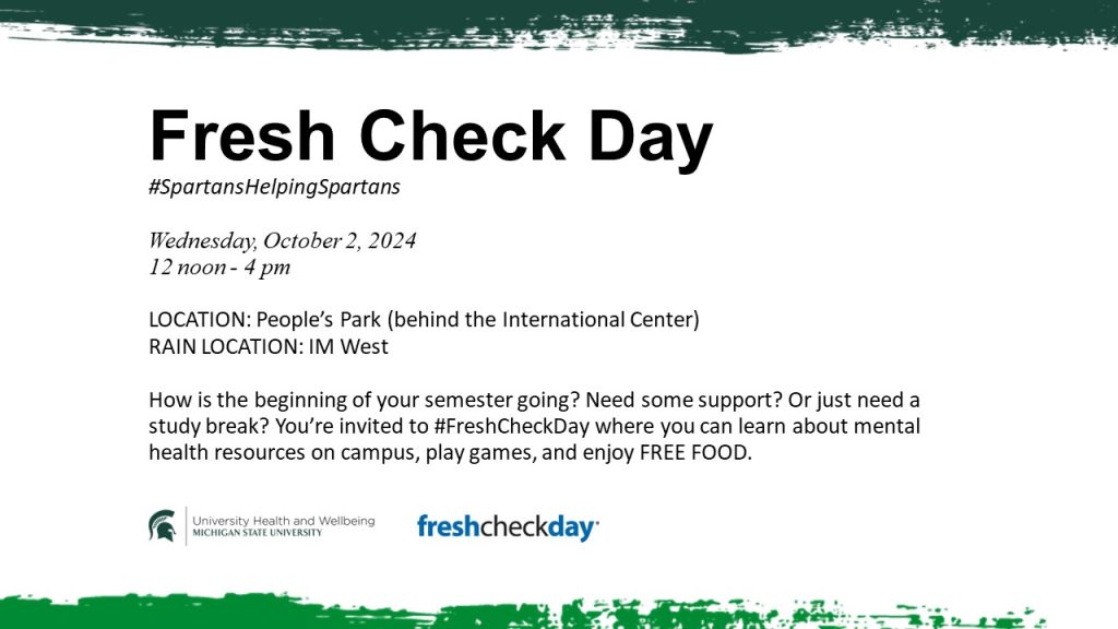 MSU Fresh Check Day