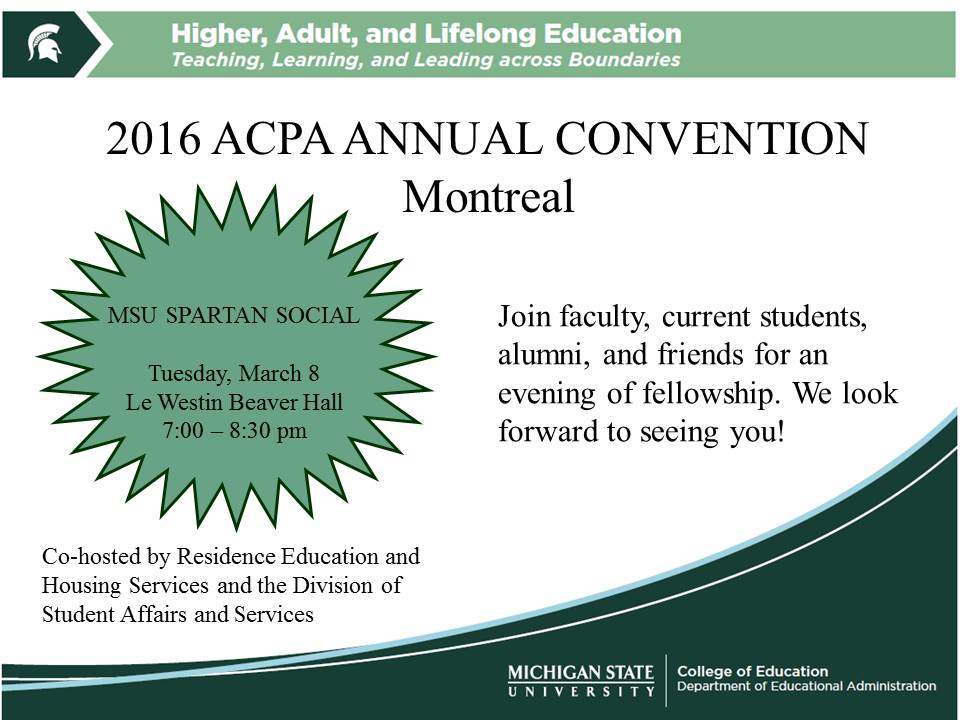 2016 ACPA Annual Convention HALE Happenings