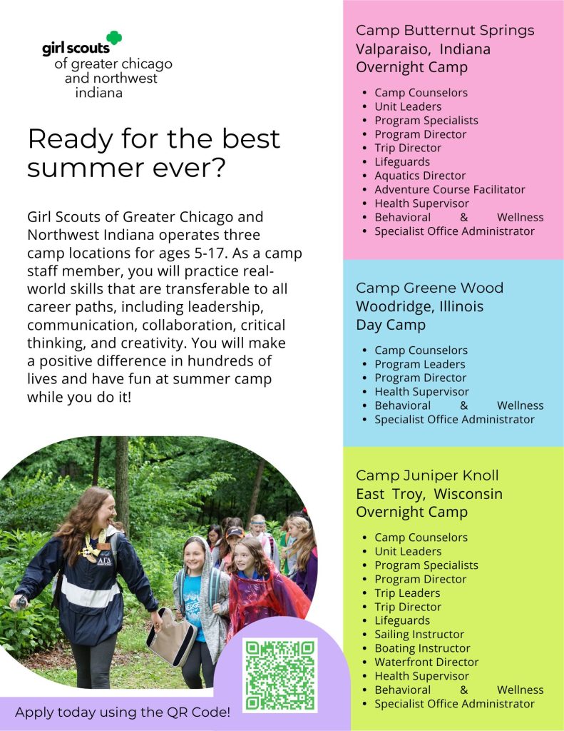 Summer Camp Employment with Girl Scouts!