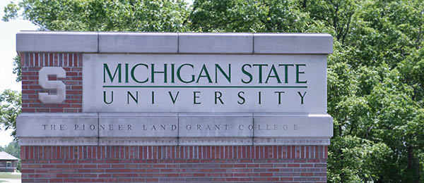 michigan state university sign