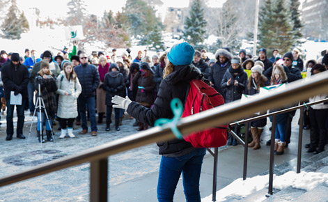 Several speakers shared stories and insights into the reasons for the March on Hannah.