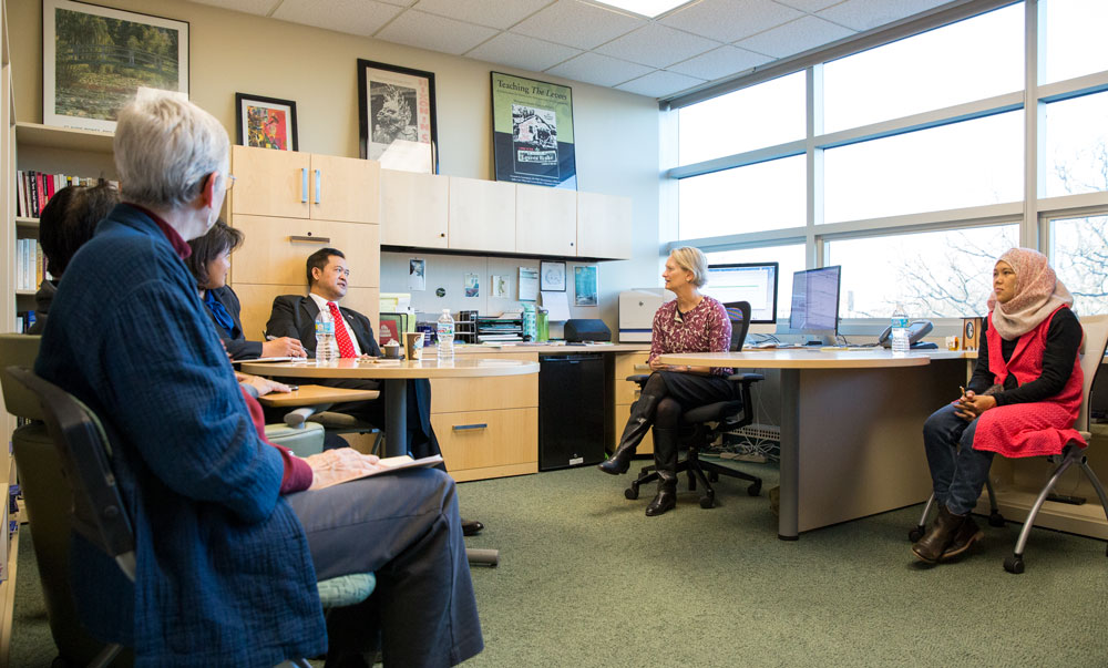 Margaret Crocco hosting a meeting with Indonesian consul