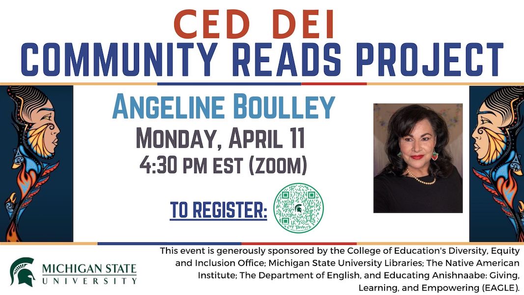 Angeline Boulley, author of "Firekeeper's Daughter" will be speaking to the College of Education community!